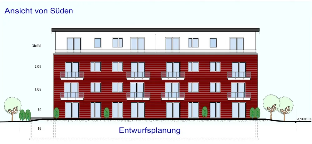 Entwurf Ansicht Süden